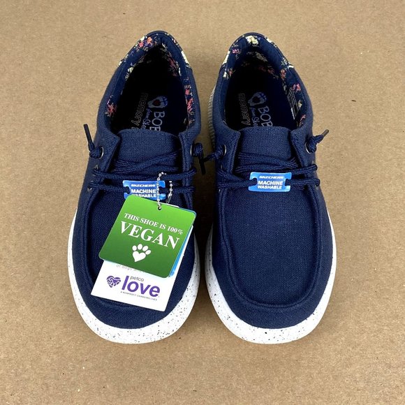 Skechers Bobs Skipper Laurel Oak Slip On Memory Foam Womens Size 6 Navy Blue - Picture 2 of 14